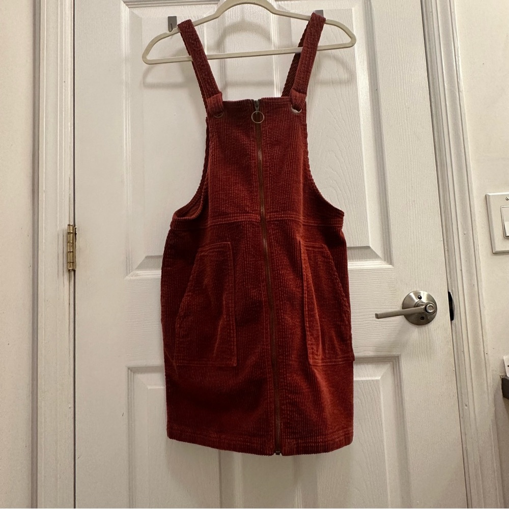wild fable Rust-Orange Corduroy Pinafore